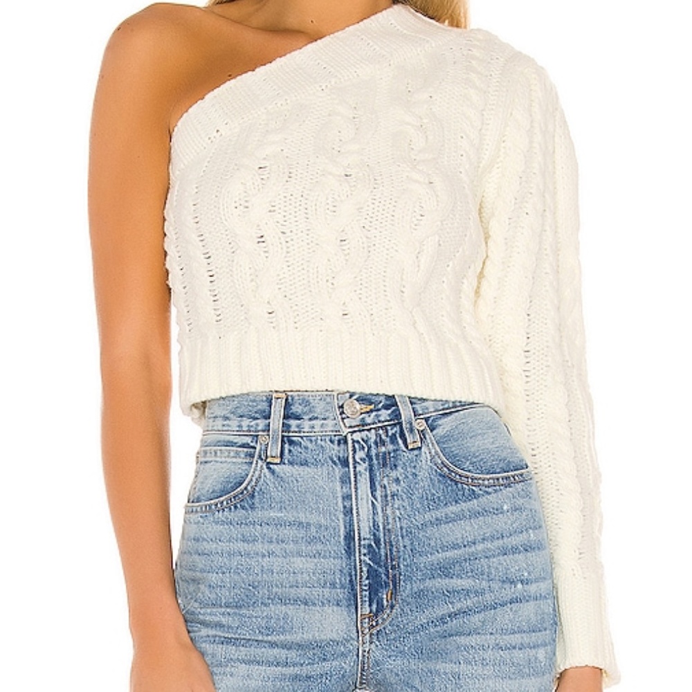 For Love and Lemons Quinn One Shoulder Sweater